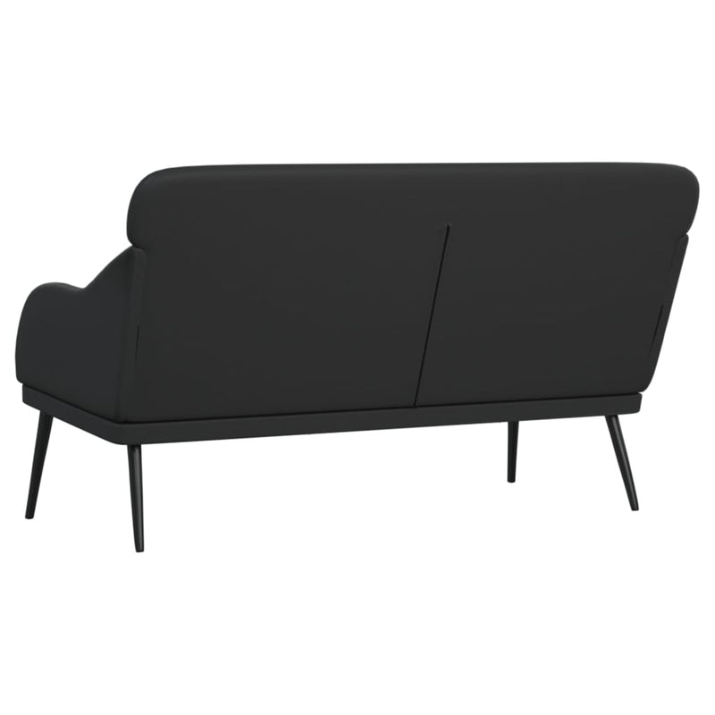 vidaXL fekete műbőr pad 110 x 76 x 80 cm