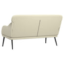 vidaXL krémszínű műbőr pad 110 x 76 x 80 cm