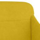 vidaXL sárga bársonypad 110 x 76 x 80 cm