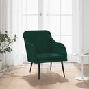vidaXL sötétzöld bársonyfotel 63 x 76 x 80 cm