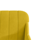 vidaXL sárga bársonypad 110 x 76 x 80 cm