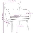 vidaXL fekete szövetfotel 63 x 76 x 80 cm
