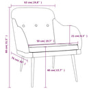 vidaXL tópszínű szövetfotel 63 x 76 x 80 cm