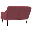 vidaXL bordó szövet pad 110x76x80 cm