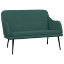 vidaXL sötétzöld szövet pad 110x76x80 cm