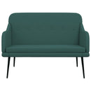 vidaXL sötétzöld szövet pad 110x76x80 cm