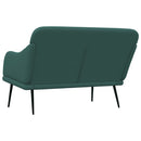 vidaXL sötétzöld szövet pad 110x76x80 cm