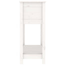 vidaXL fehér tömör fenyőfa növénytartó polccal 82,5x34,5x81 cm