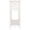 vidaXL fehér tömör fenyőfa növénytartó polccal 111,5x34,5x81 cm