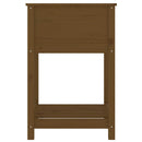 vidaXL mézbarna tömör fenyőfa növénytartó polccal 54x54x81 cm