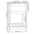 vidaXL mézbarna tömör fenyőfa növénytartó polccal 54x54x81 cm