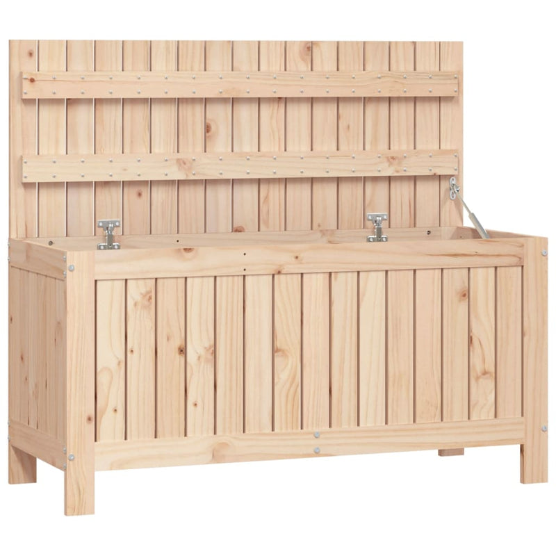 vidaXL tömör fenyőfa kerti tárolóláda 108 x 42,5 x 54 cm