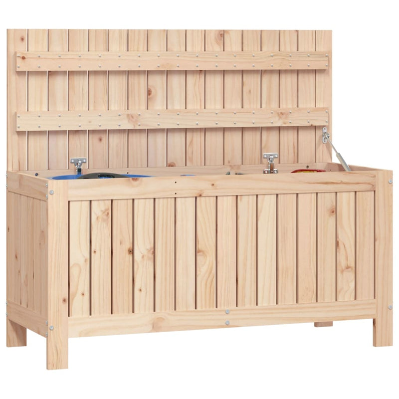 vidaXL tömör fenyőfa kerti tárolóláda 108 x 42,5 x 54 cm