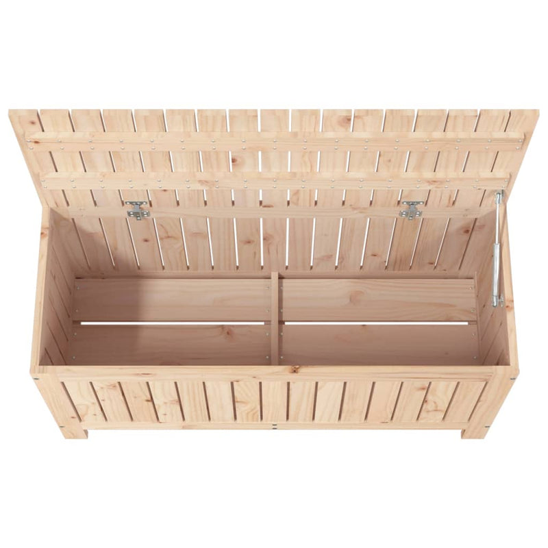 vidaXL tömör fenyőfa kerti tárolóláda 108 x 42,5 x 54 cm