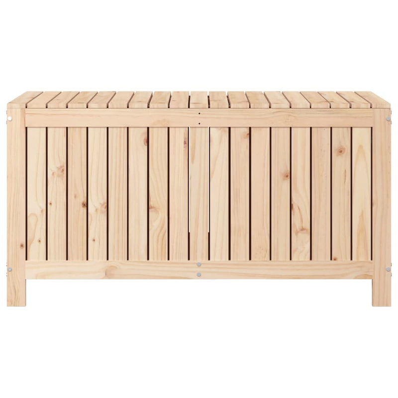 vidaXL tömör fenyőfa kerti tárolóláda 121x55x64 cm