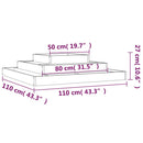 vidaXL tömör fenyő növénytartó 110x110x27 cm