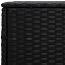 vidaXL 3 db fekete polyrattan kisasztal