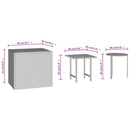 vidaXL 3 db barna polyrattan kisasztal