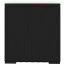 vidaXL fekete polyrattan és edzett üveg kisasztal 40 x 37 x 40,5 cm