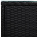 vidaXL fekete polyrattan és edzett üveg kisasztal 40 x 37 x 40,5 cm