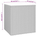 vidaXL fekete polyrattan és edzett üveg kisasztal 40 x 37 x 40,5 cm