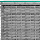 vidaXL szürke polyrattan és edzett üveg kisasztal 40 x 37 x 40,5 cm