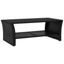 vidaXL fekete polyrattan dohányzóasztal 100 x 50 x 40 cm