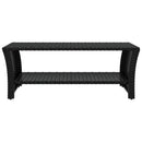 vidaXL fekete polyrattan dohányzóasztal 100 x 50 x 40 cm