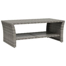 vidaXL szürke polyrattan dohányzóasztal 100 x 50 x 40 cm