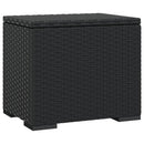 vidaXL 2 db fekete polyrattan zsámoly párnákkal 40 x 30 x 40 cm