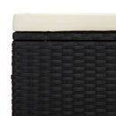 vidaXL 2 db fekete polyrattan zsámoly párnákkal 40 x 30 x 40 cm
