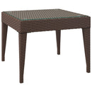 vidaXL barna polyrattan és edzett üveg kisasztal 50 x 50 x 38 cm