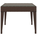 vidaXL barna polyrattan és edzett üveg kisasztal 50 x 50 x 38 cm