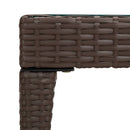 vidaXL barna polyrattan és edzett üveg kisasztal 50 x 50 x 38 cm