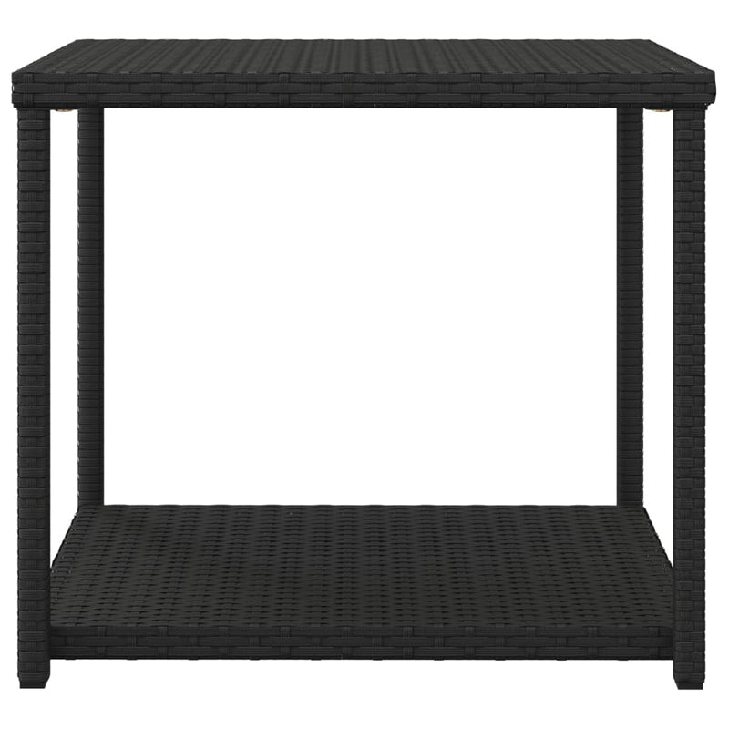 vidaXL fekete polyrattan kisasztal 55 x 45 x 49 cm