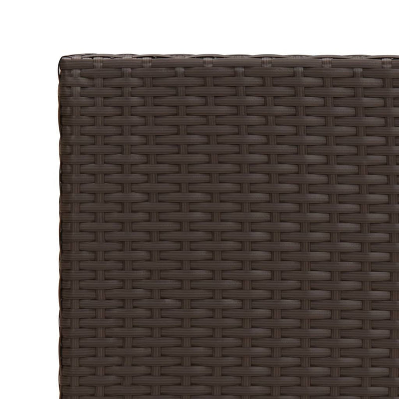 vidaXL barna polyrattan kisasztal 55 x 45 x 49 cm