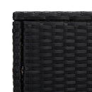vidaXL 3 db fekete polyrattan rakásolható kisasztal