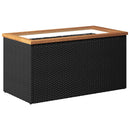 vidaXL fekete polyrattan ültetőláda 80 x 40 x 40 cm