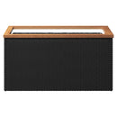 vidaXL fekete polyrattan ültetőláda 80 x 40 x 40 cm