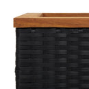 vidaXL fekete polyrattan ültetőláda 80 x 40 x 40 cm