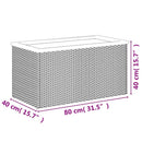 vidaXL fekete polyrattan ültetőláda 80 x 40 x 40 cm
