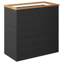 vidaXL fekete polyrattan ültetőláda 80 x 40 x 80 cm