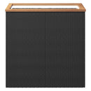 vidaXL fekete polyrattan ültetőláda 80 x 40 x 80 cm