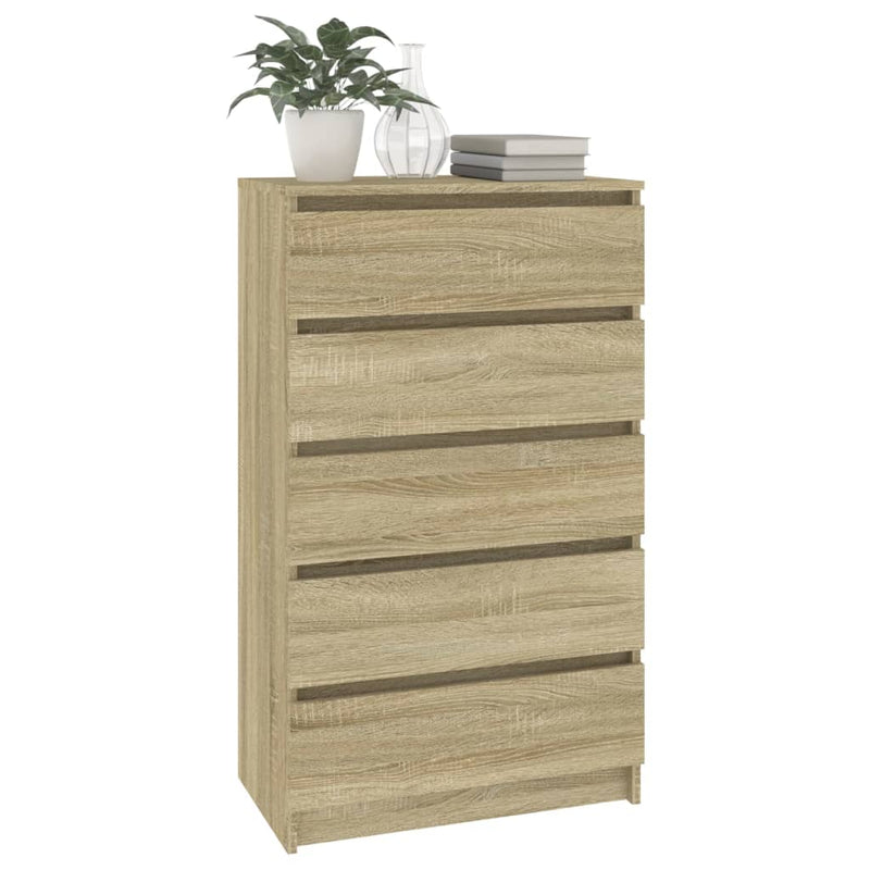 vidaXL sonoma tölgy színű szerelt fa fiókos szekrény 60 x 36 x 103 cm