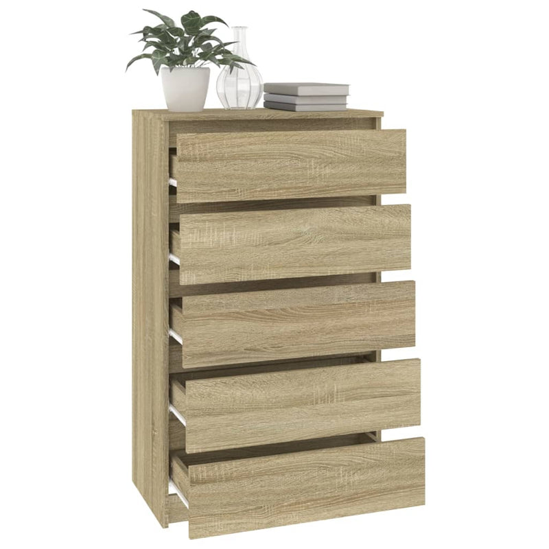 vidaXL sonoma tölgy színű szerelt fa fiókos szekrény 60 x 36 x 103 cm