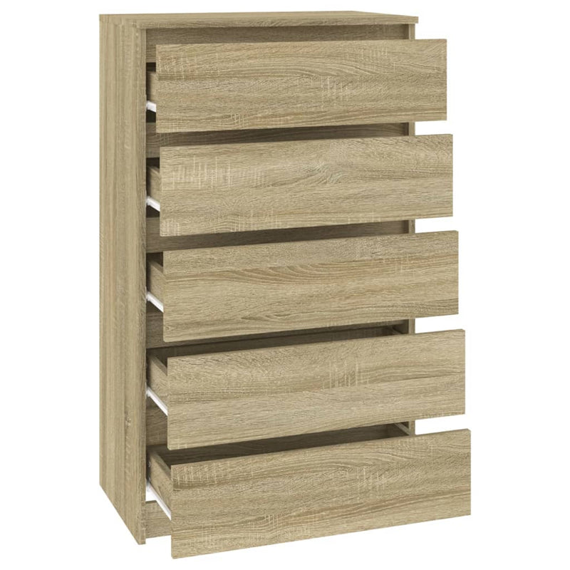 vidaXL sonoma tölgy színű szerelt fa fiókos szekrény 60 x 36 x 103 cm