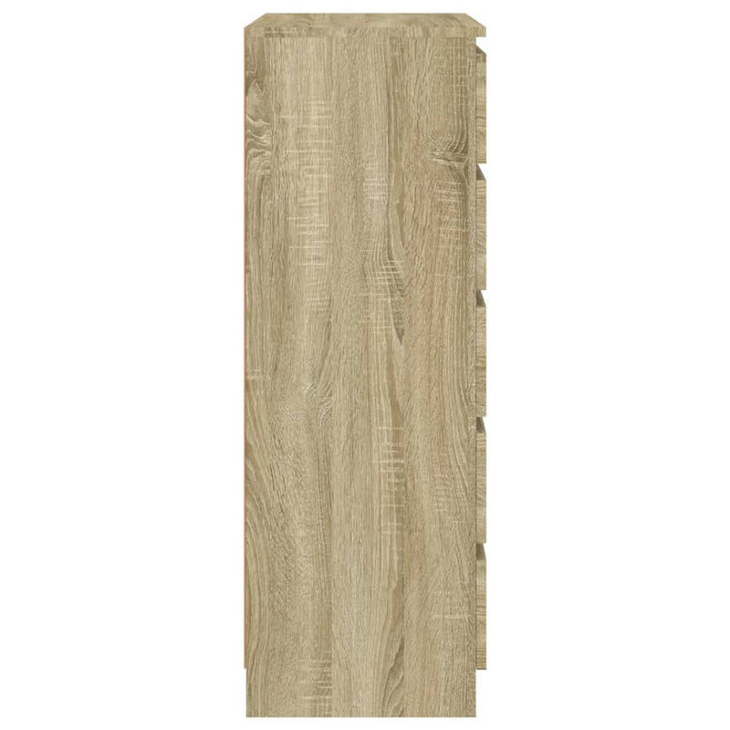 vidaXL sonoma tölgy színű szerelt fa fiókos szekrény 60 x 36 x 103 cm