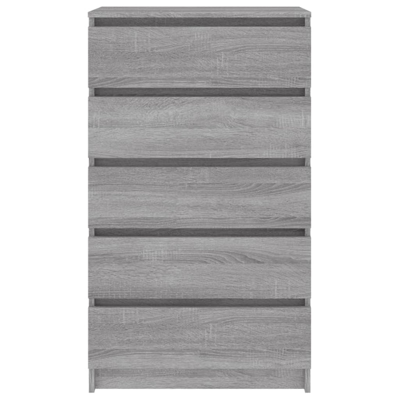 vidaXL szürke sonoma színű szerelt fa fiókos szekrény 60 x 36 x 103 cm
