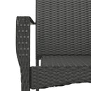 vidaXL 2 db fekete polyrattan kerti szék párnával