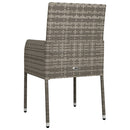 vidaXL 2 db szürke polyrattan kerti szék párnával